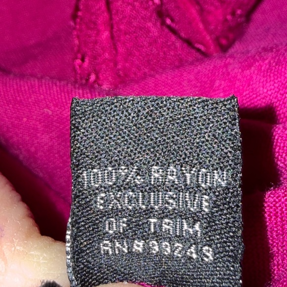 Catherines Asymmetric Tunic Blouse Embroidery Ruffle Pink V Neck Boho Western 3X - Picture 14 of 16